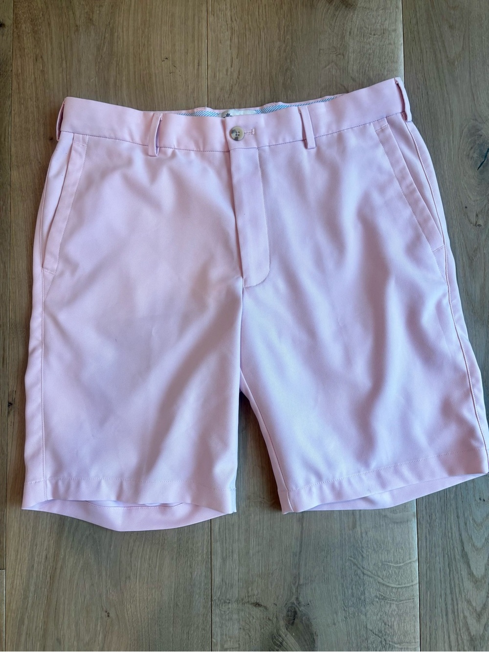 Peter Millar Light Pink Performance Flat-Front Golf Shorts